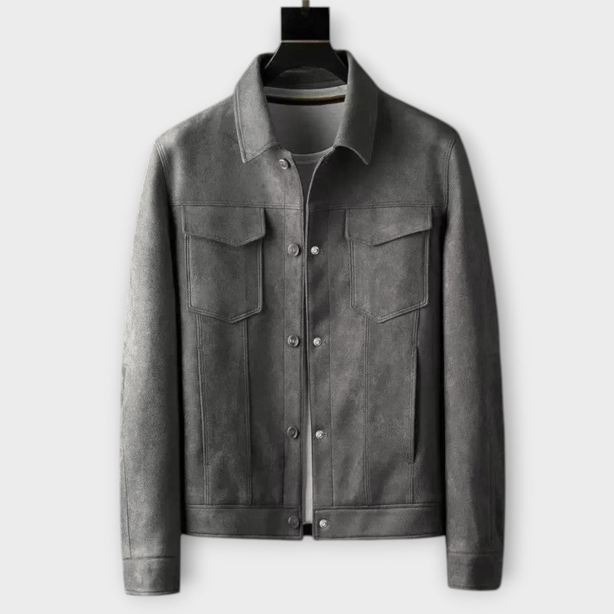 Veste effet cuir lisse homme
