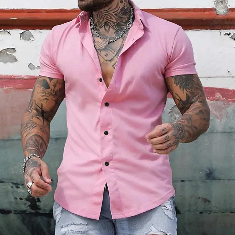 Chemise slim boutonnée manches courtes pour le quotidien homme – Gap