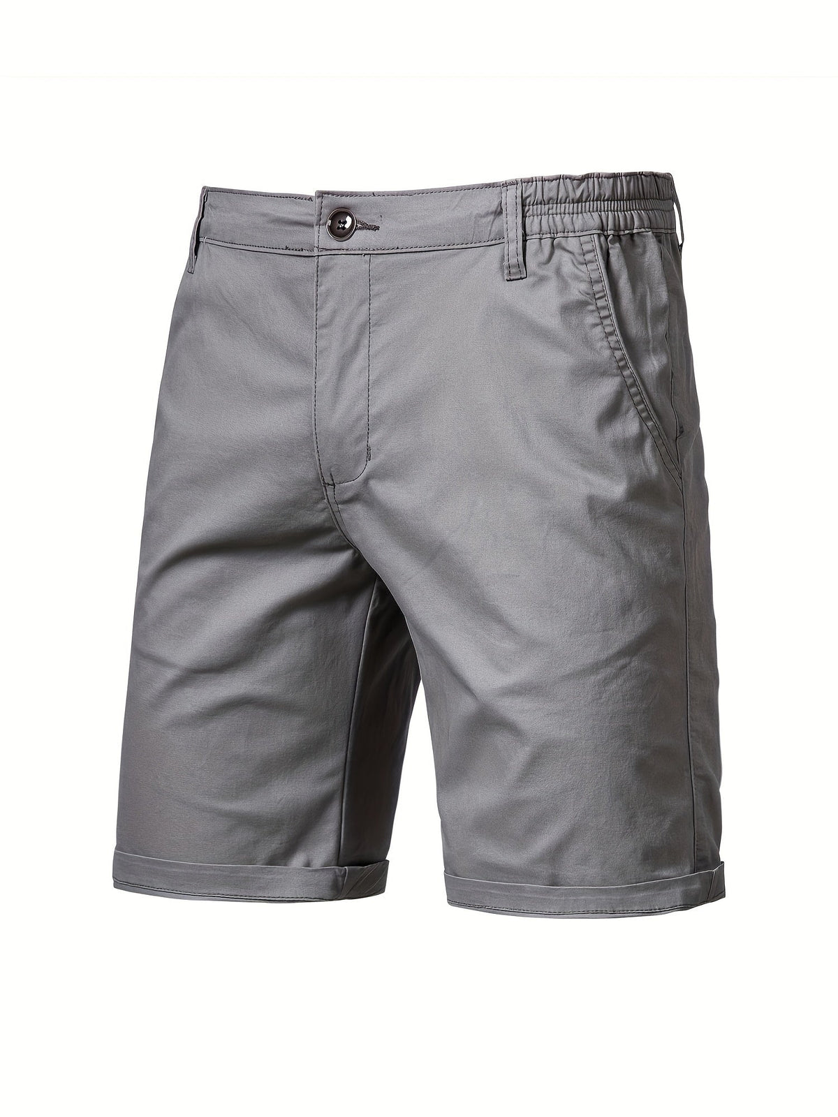Short uni en toile ajusté