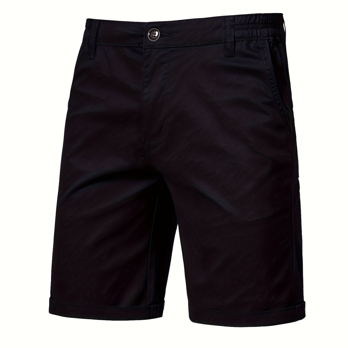 Short uni en toile ajusté
