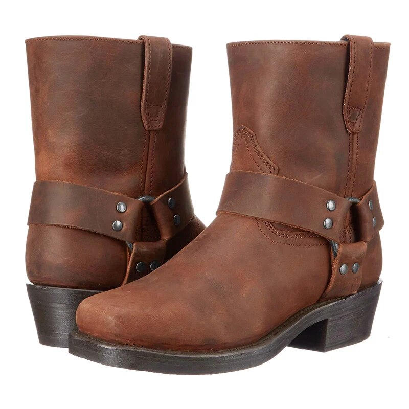 Bottes western en cuir style cowboy et confort moderne homme – Brignogan
