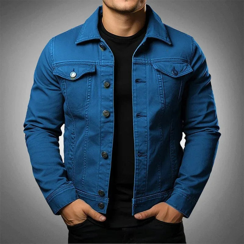 Veste en jean légère mi-saison décontractée homme – Sancergues