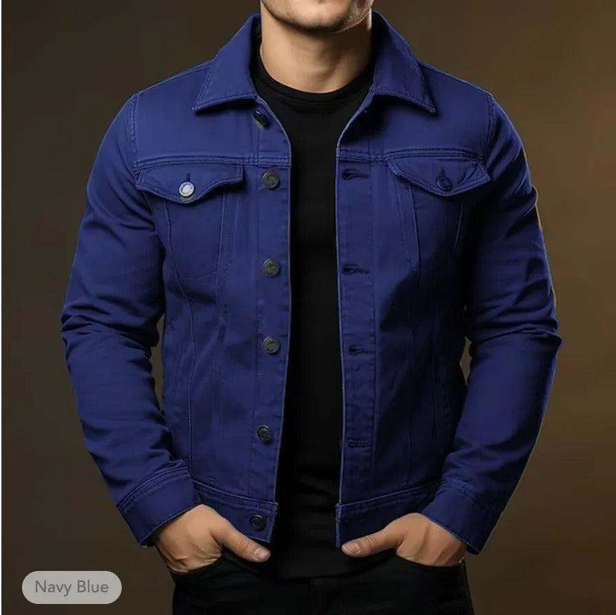 Veste en jean légère mi-saison décontractée homme – Sancergues