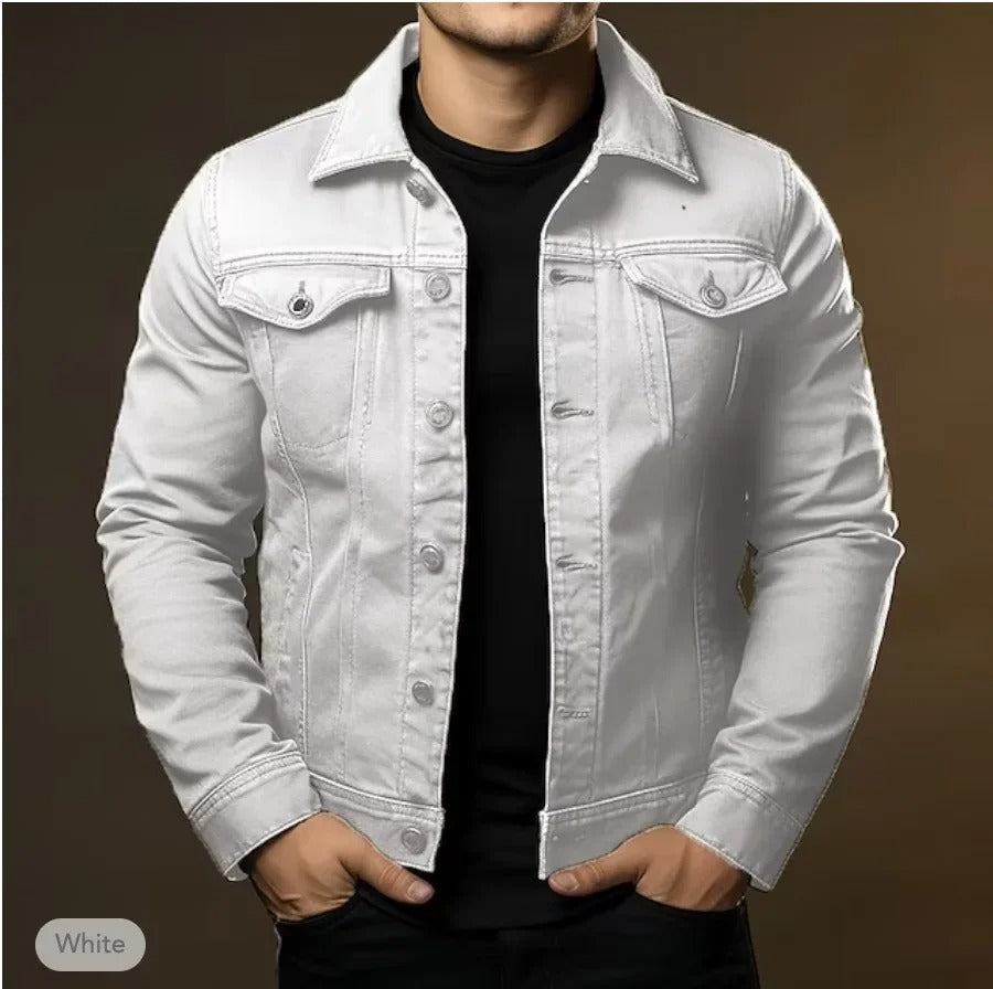 Veste en jean légère mi-saison décontractée homme – Sancergues