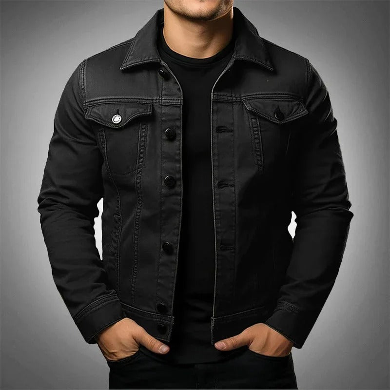 Veste en jean légère mi-saison décontractée homme – Sancergues