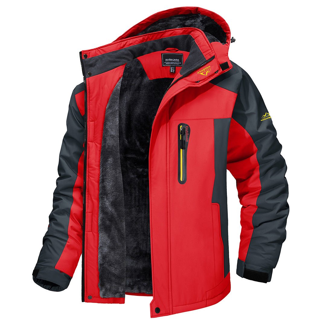 Veste imperméable chaude pour l'hiver capuche zippée homme – Forges