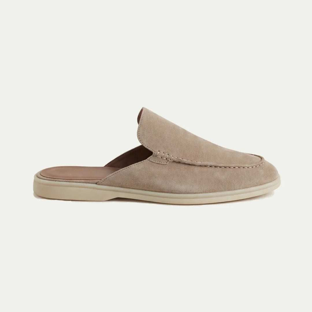 Mules à enfiler en simili cuir surpiqué au style intemporel homme – Varenne