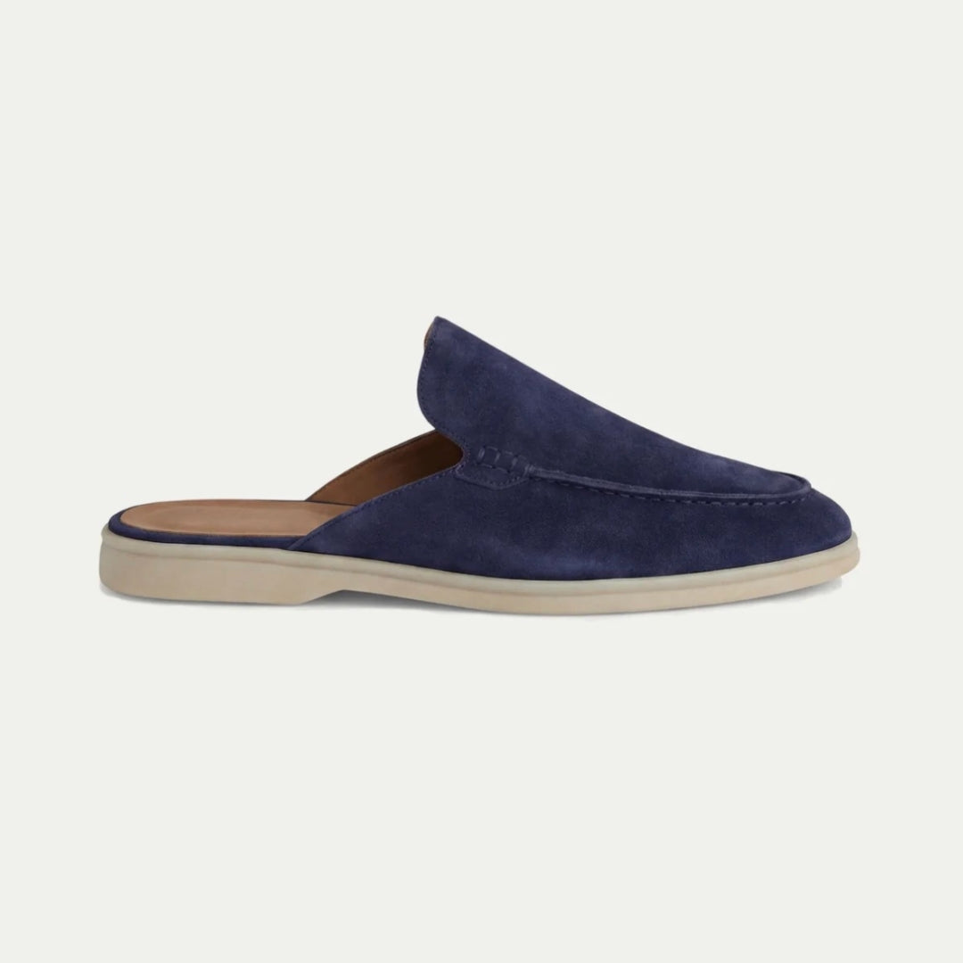 Mules à enfiler en simili cuir surpiqué au style intemporel homme – Varenne