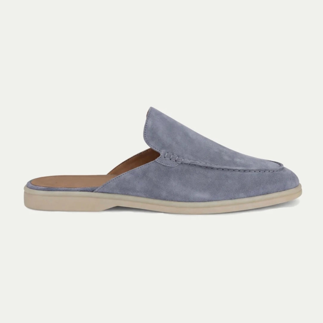 Mules à enfiler en simili cuir surpiqué au style intemporel homme – Varenne