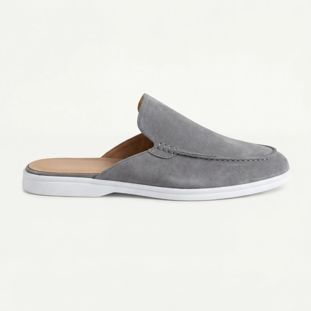 Mules à enfiler en simili cuir surpiqué au style intemporel homme – Varenne