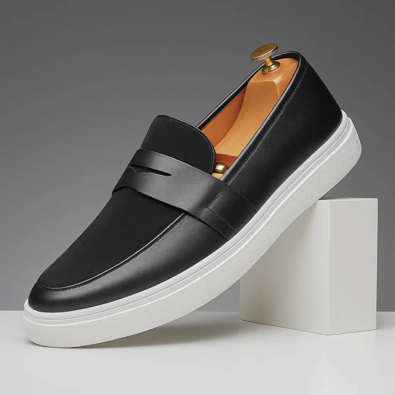 Mocassins à bride sur semelle blanche épaisse