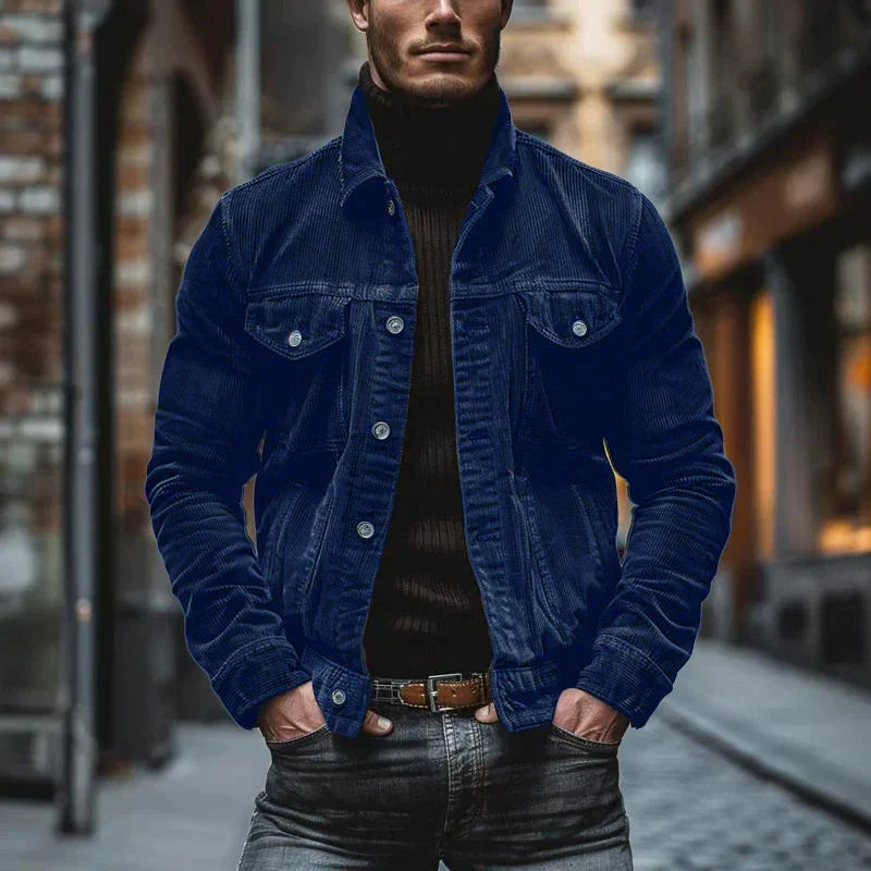 Veste en velours côtelé boutonnée