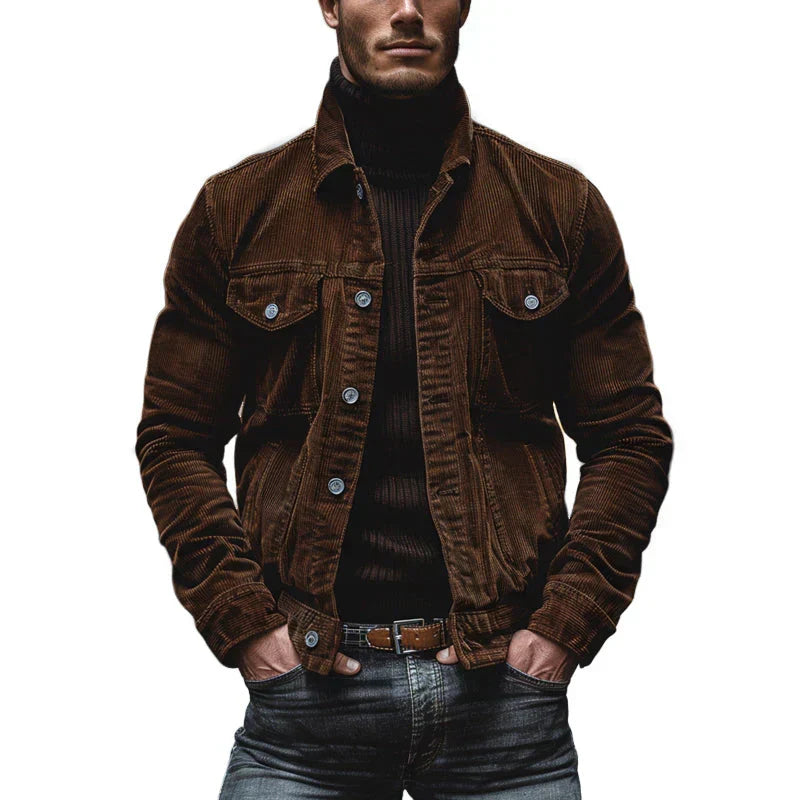 Veste en velours côtelé boutonnée