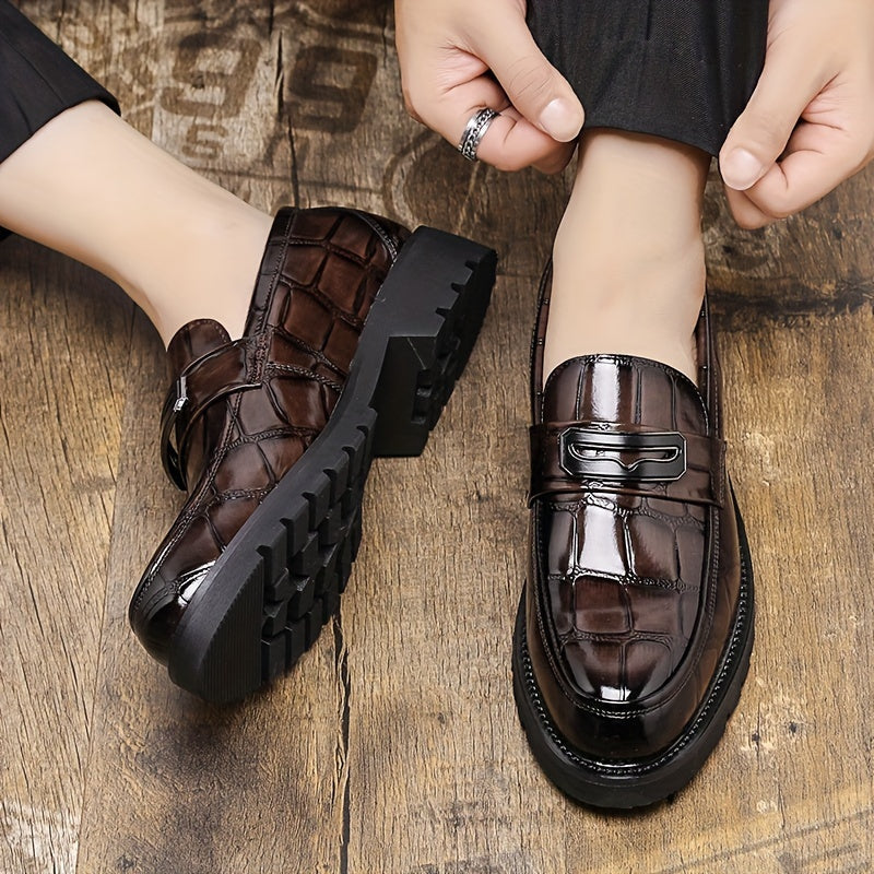 Mocassins habillés à bride avec boucle décorative semelle crantée homme – Barbezieux