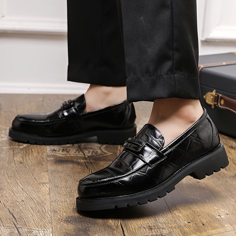 Mocassins habillés à bride avec boucle décorative semelle crantée homme – Barbezieux