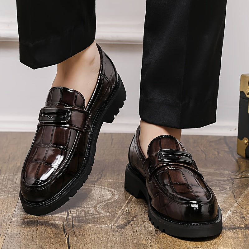 Mocassins habillés à bride avec boucle décorative semelle crantée homme – Barbezieux