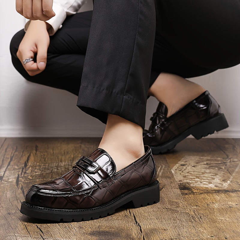 Mocassins habillés à bride avec boucle décorative semelle crantée homme – Barbezieux