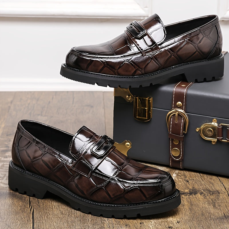 Mocassins habillés à bride avec boucle décorative semelle crantée homme – Barbezieux