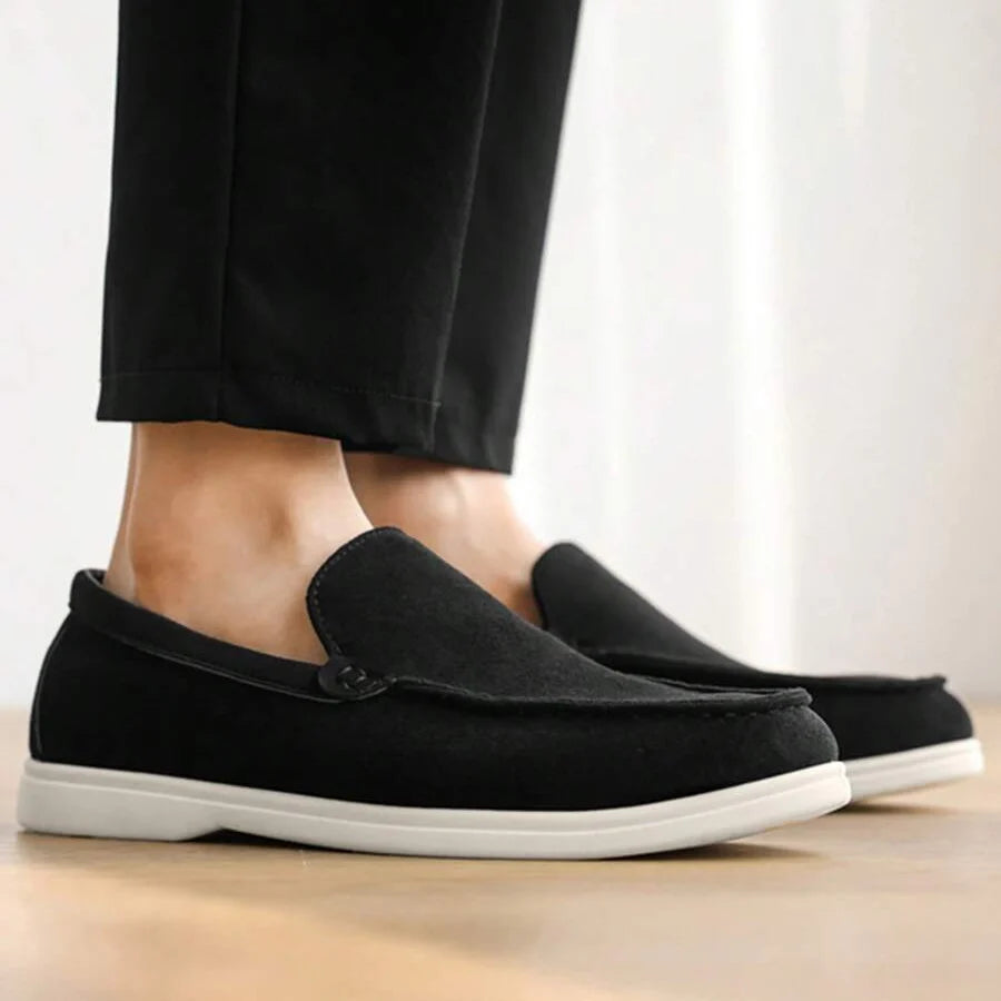 Mocassins bout rond empeigne mate sans lacets homme – Chambolle