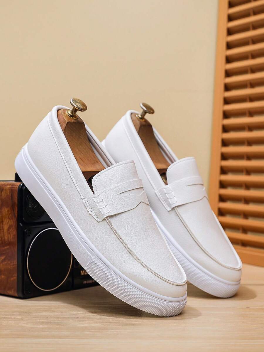 Mocassins à bride classique bout arrondi semelle épaisse contrastée homme – Chausey