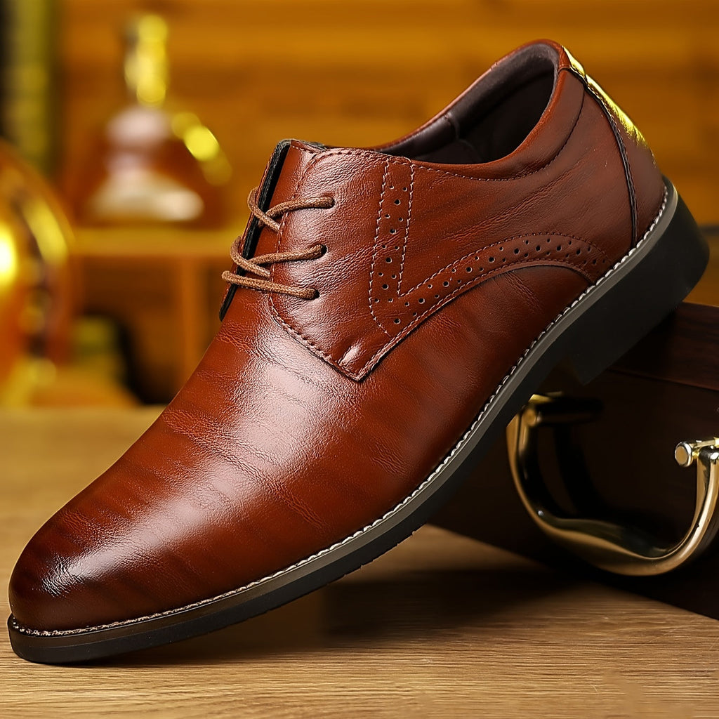 Mocassins à lacets bout allongé empeigne lisse allure sobre homme – Gennes