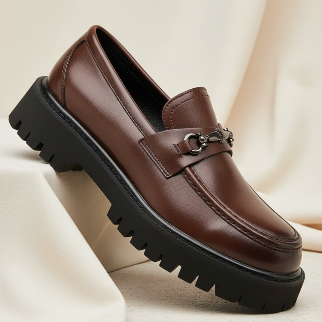 Mocassins à semelle crantée détail métallique homme – Fontenoy