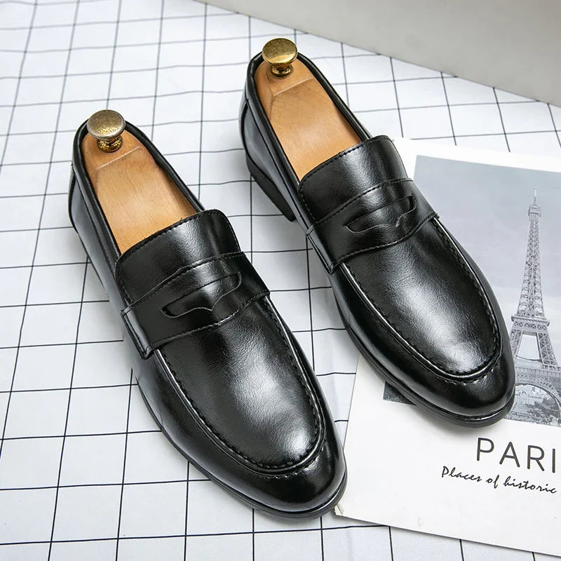Mocassins à bandeau empeigne lisse coutures apparentes homme – Cherche-Midi