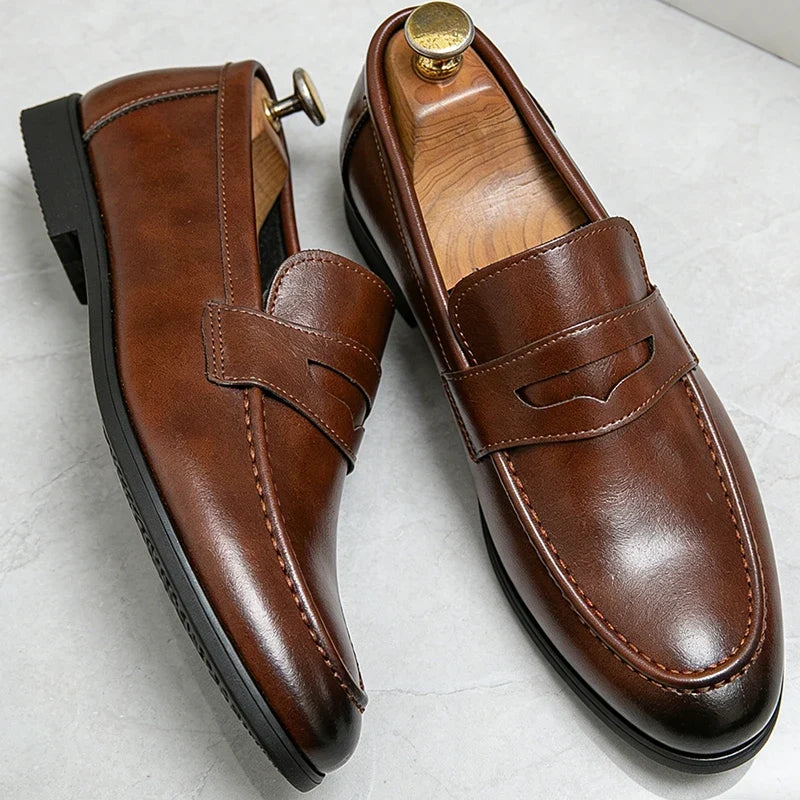 Mocassins à bandeau empeigne lisse coutures apparentes homme – Cherche-Midi