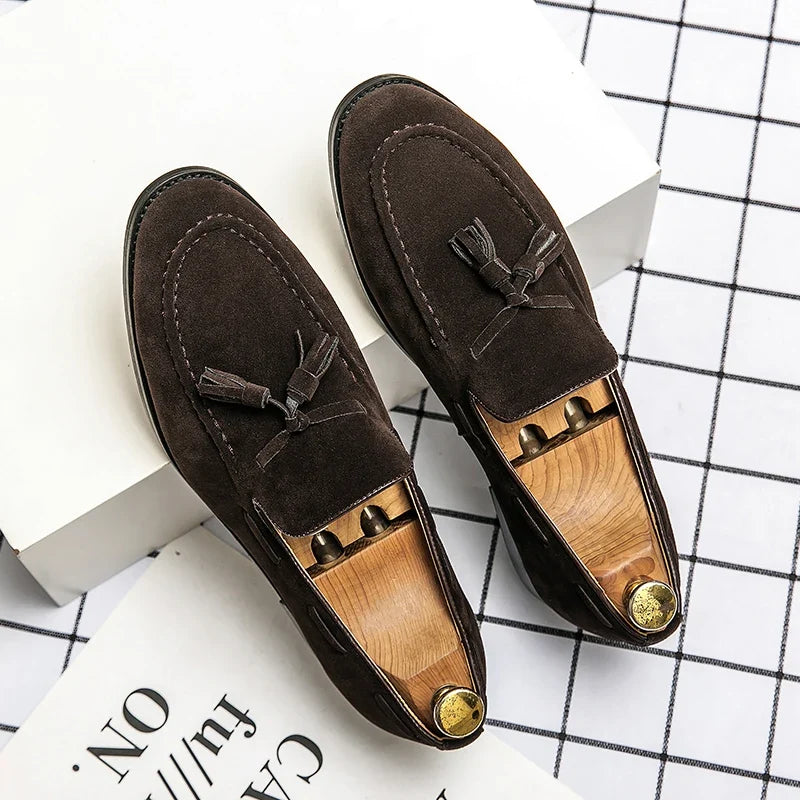 Mocassins à pampilles dessus structuré sans lacets homme – Culan