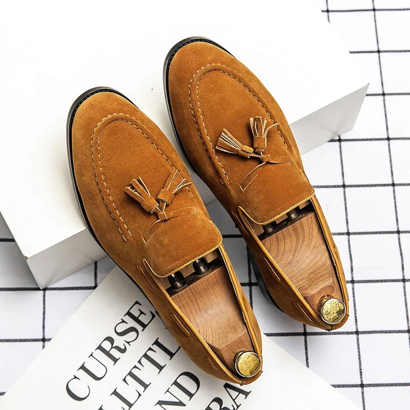 Mocassins à pampilles dessus structuré sans lacets homme – Culan