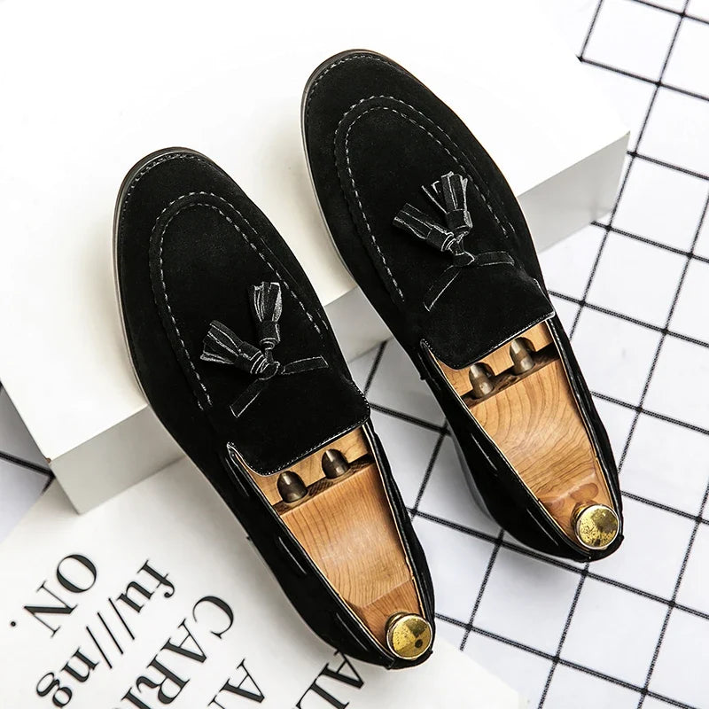 Mocassins à pampilles dessus structuré sans lacets homme – Culan