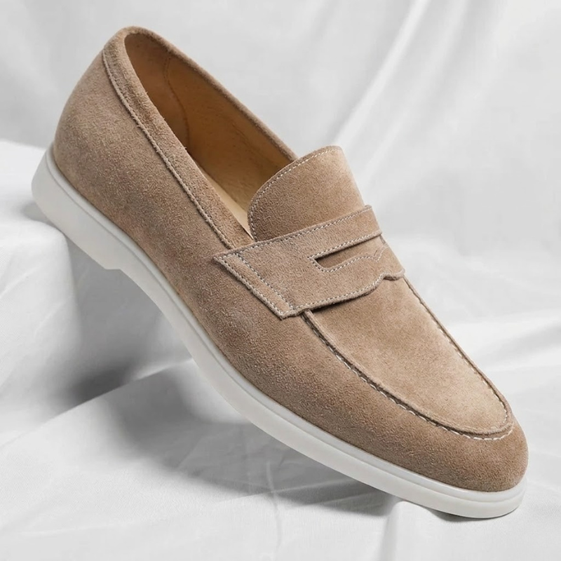 Mocassins penny classiques tige unie bride penny semelle plate homme – Belle-Île