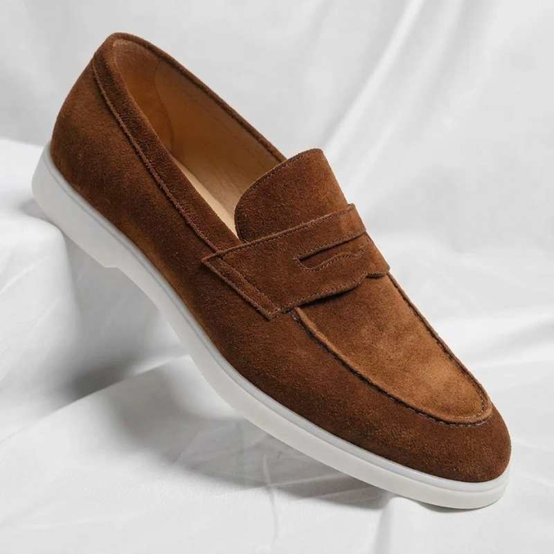 Mocassins penny classiques tige unie bride penny semelle plate homme – Belle-Île