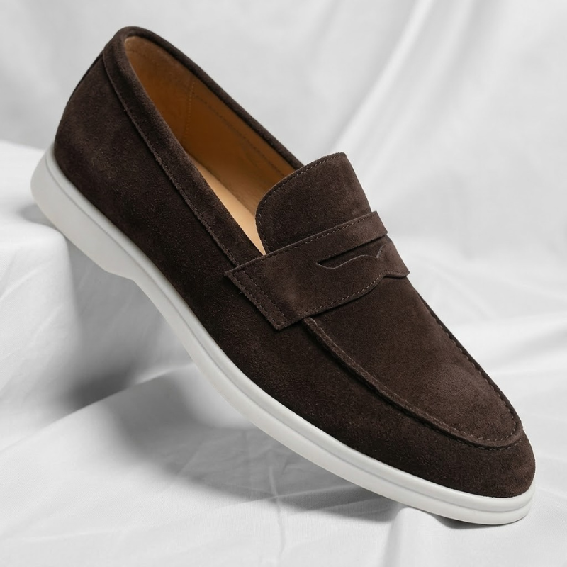 Mocassins penny classiques tige unie bride penny semelle plate homme – Belle-Île