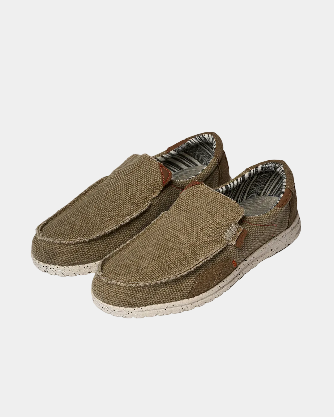 Mocassins en toile légère sans lacets semelle plate homme – Beaugency