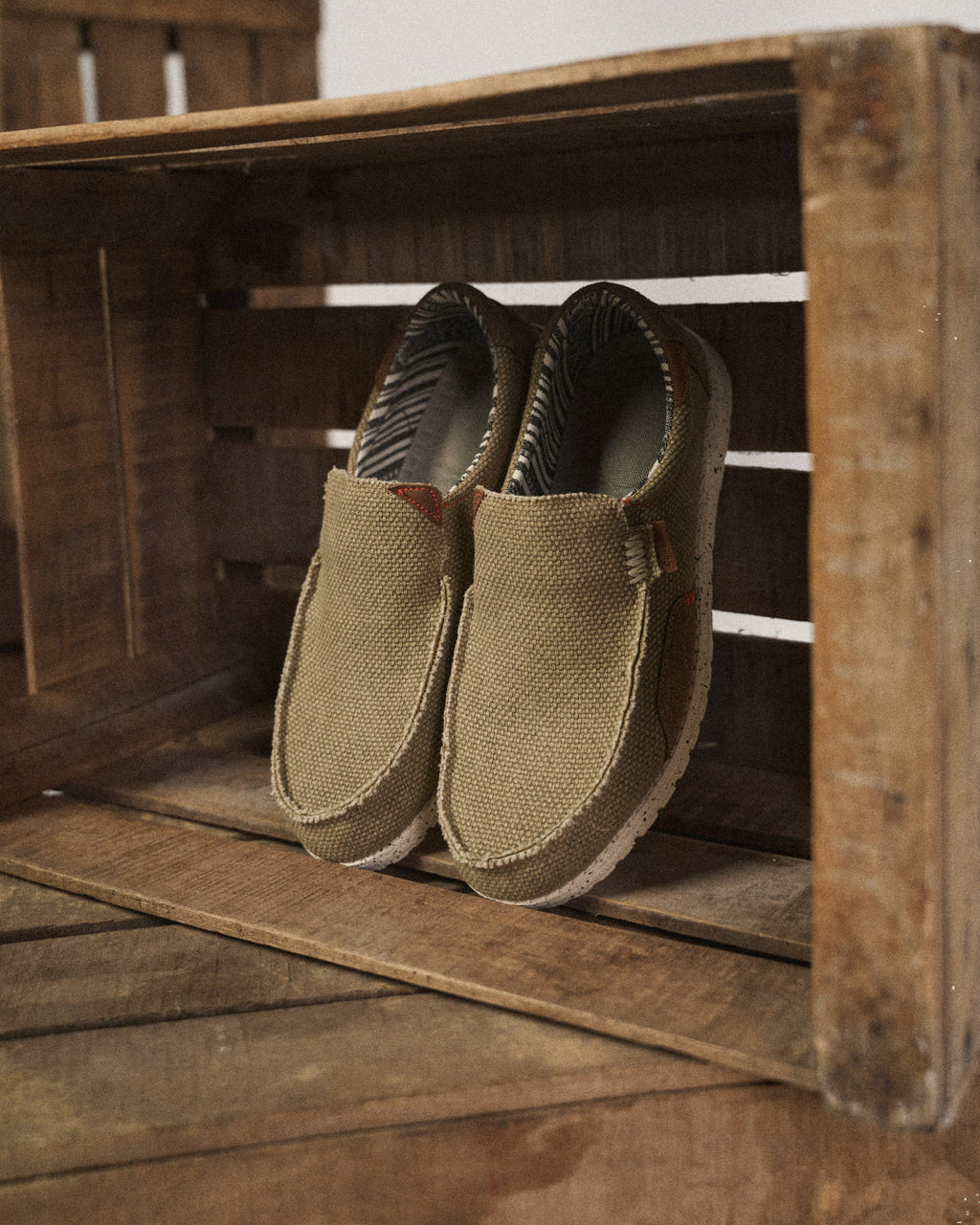 Mocassins en toile légère sans lacets semelle plate homme – Beaugency