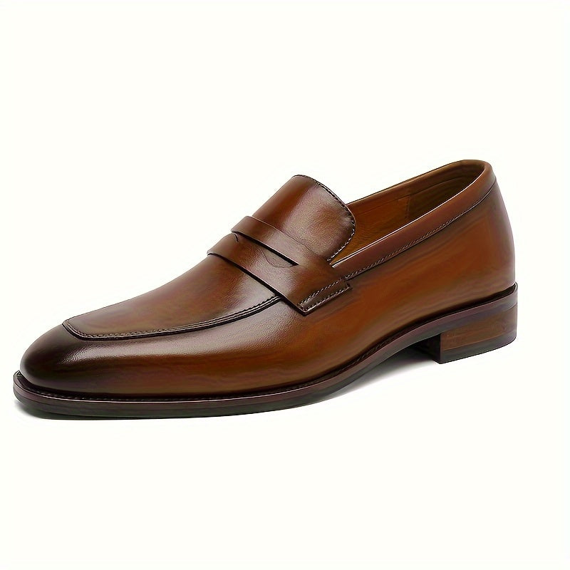 Mocassins penny à enfiler bout allongé fente penny semelle basse homme – Dolus