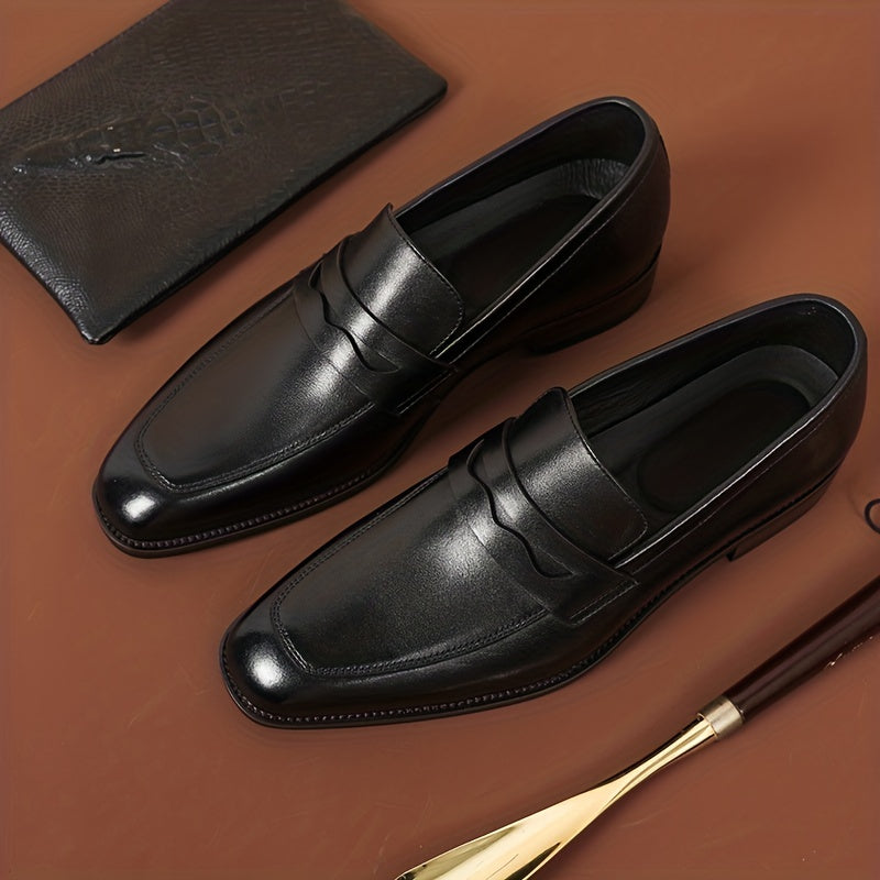 Mocassins penny à enfiler bout allongé fente penny semelle basse homme – Dolus