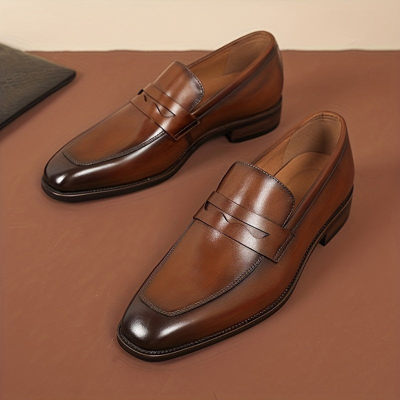 Mocassins penny à enfiler bout allongé fente penny semelle basse homme – Dolus