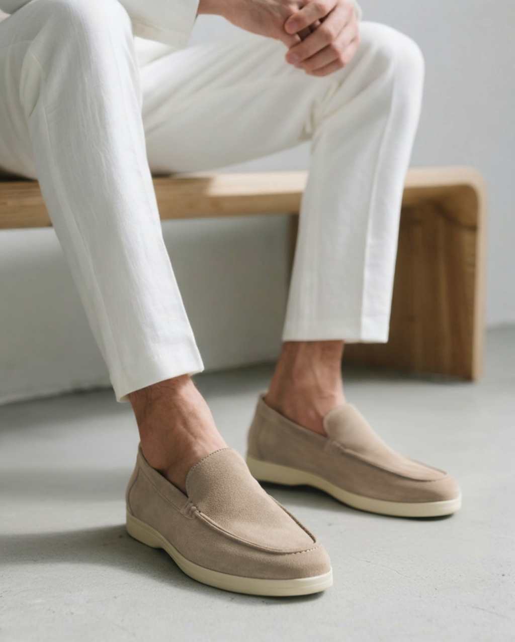 Mocassins en daim à enfiler confort pour tous les jours homme – Tréboul