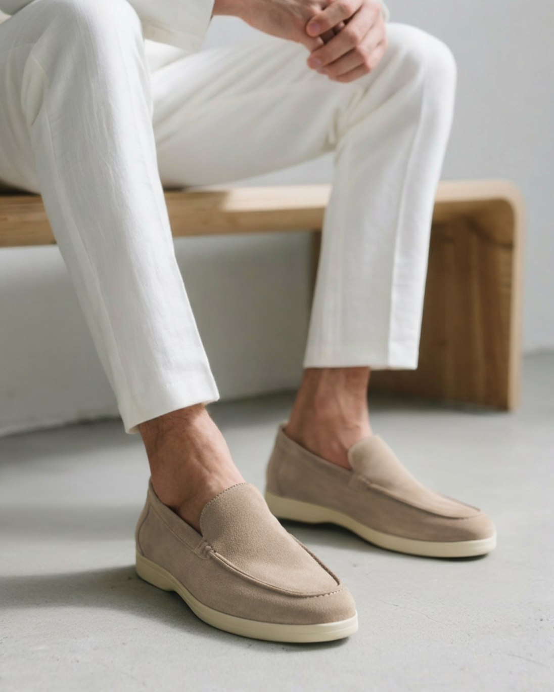 Mocassins en daim à enfiler confort pour tous les jours homme – Tréboul