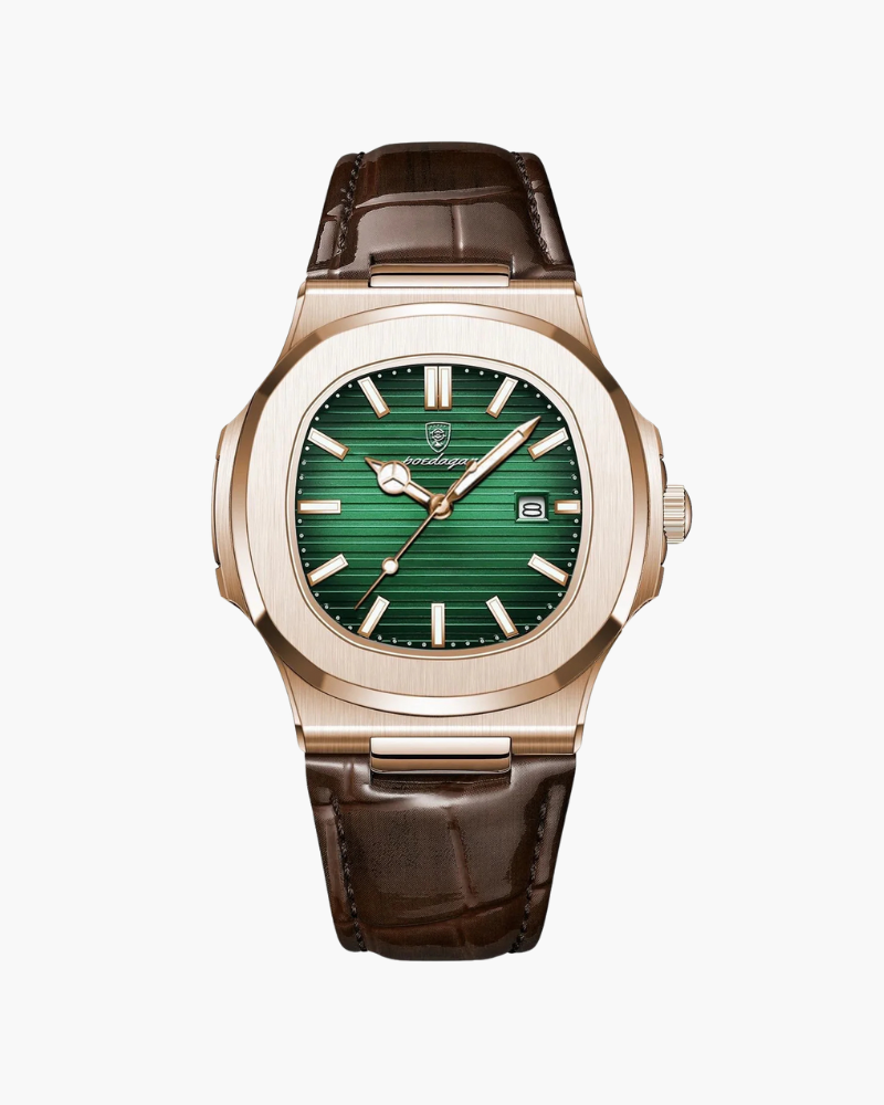 Montre à cadran rond affichage de la date bracelet texturé homme – Sare