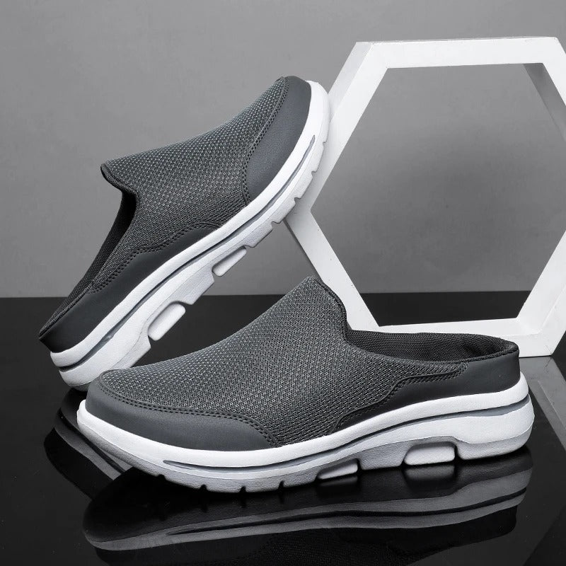 Mules en maille à enfiler talon ouvert semelle épaisse homme – Bréhat