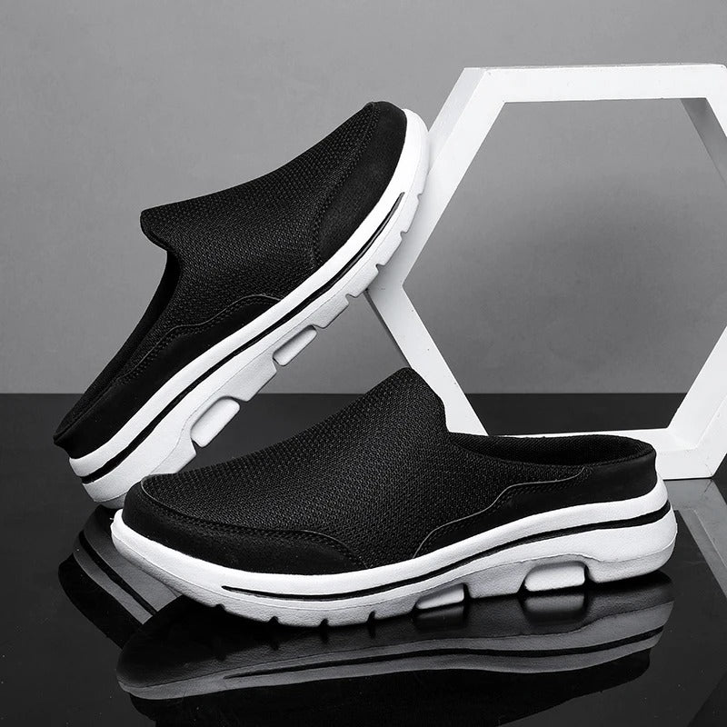 Mules en maille à enfiler talon ouvert semelle épaisse homme – Bréhat