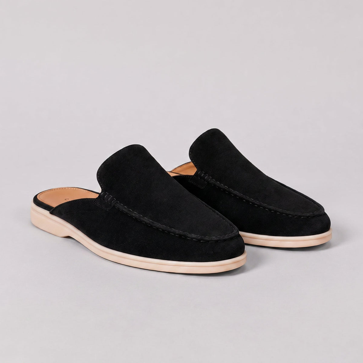 Mules mocassins à enfiler talon ouvert au chic discret homme – Oppède