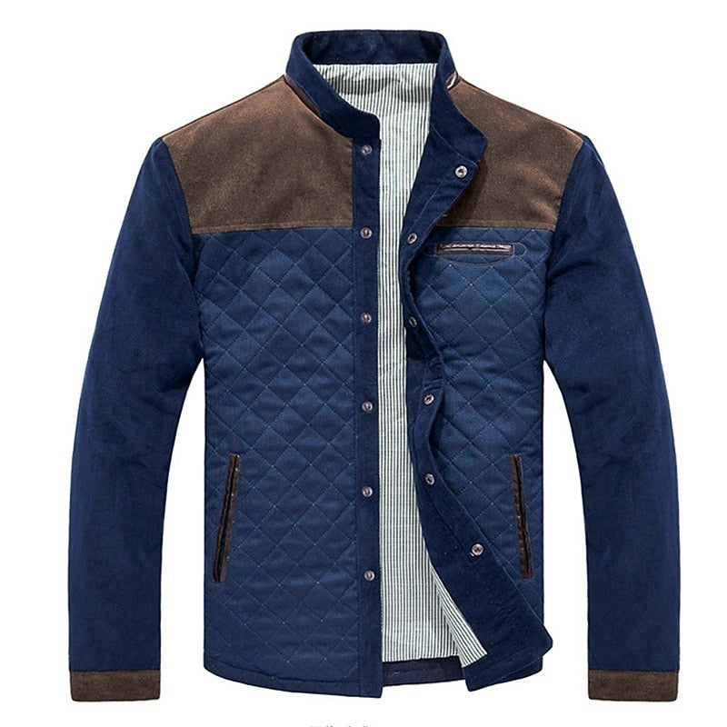 Veste matelassée bicolore à col montant coupe structurée homme – Pauillac
