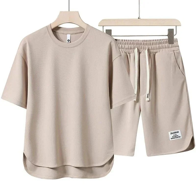 Ensemble T-shirt coupe relax et short assorti décontracté homme – Gujan-Mestras