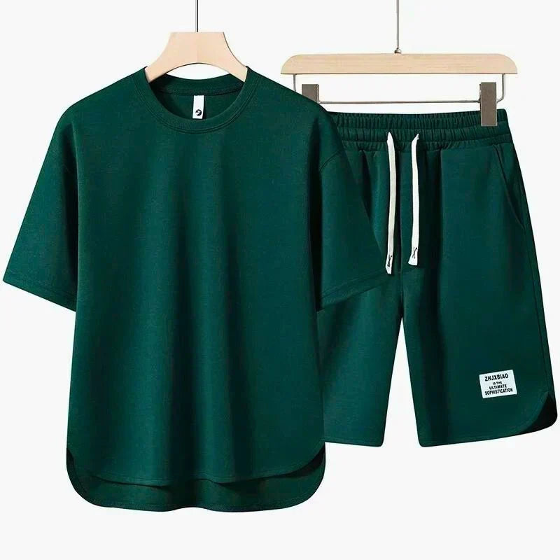 Ensemble T-shirt coupe relax et short assorti décontracté homme – Gujan-Mestras