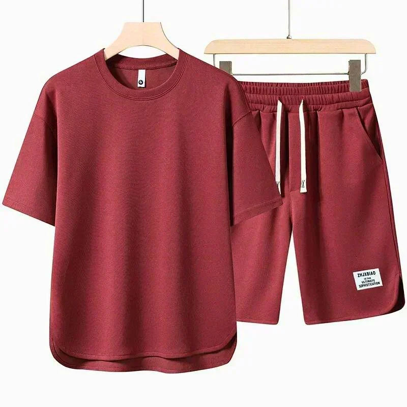 Ensemble T-shirt coupe relax et short assorti décontracté homme – Gujan-Mestras