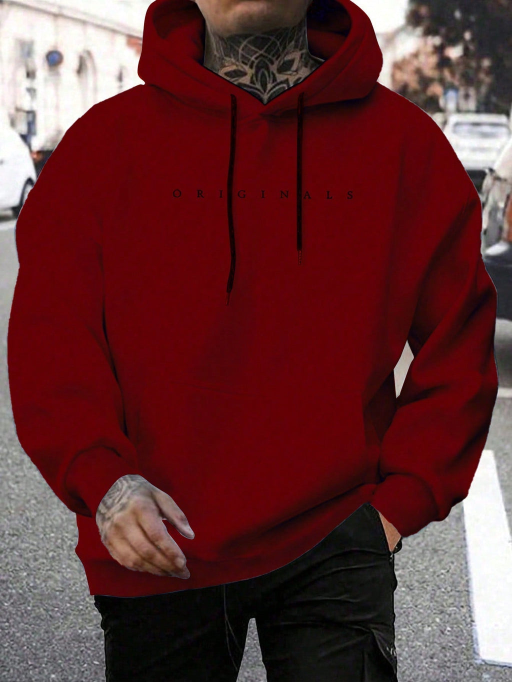 Sweat à capuche oversize imprimé lettré urbain finition soignée homme – Tannay